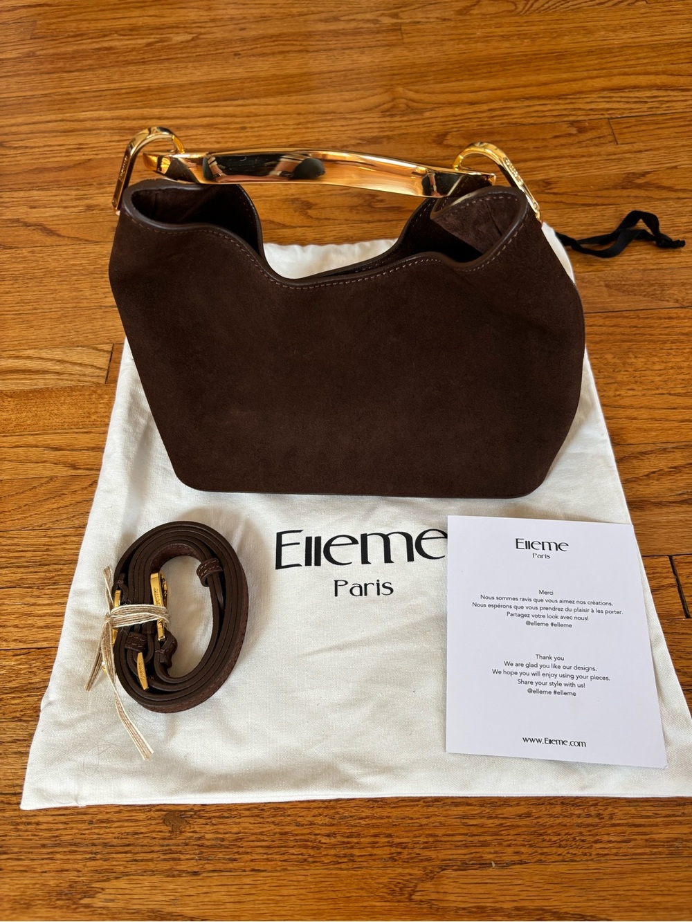 Elleme midi Boomerang in Brownie